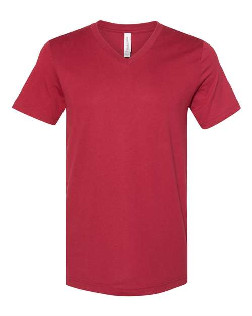 Unisex Jersey V-Neck Tee BELLA + CANVAS Cardinal