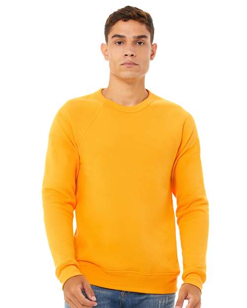 Unisex Sponge Fleece Raglan Crewneck Sweatshirt BELLA + CANVAS Gold