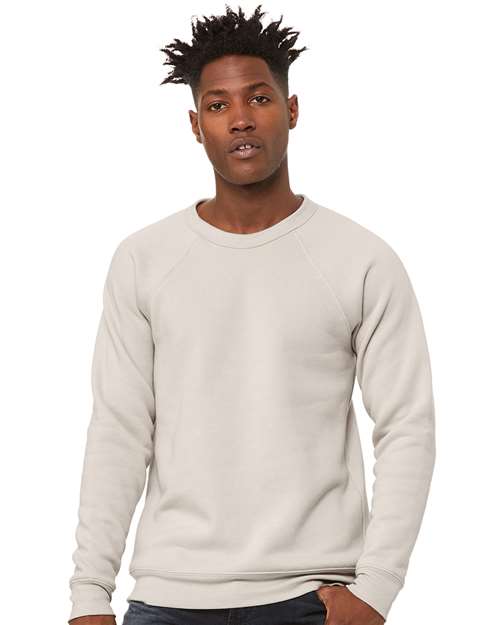 Unisex Sponge Fleece Raglan Crewneck Sweatshirt BELLA + CANVAS Heather Dust