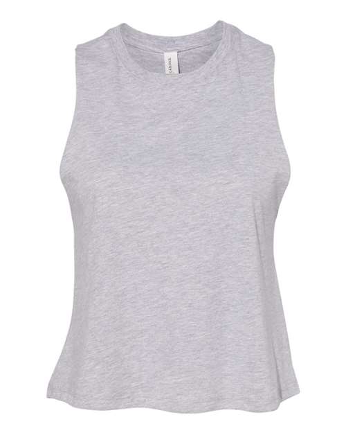 Women's Racerback Crop Tank BELLA + CANVAS Athletic Heather