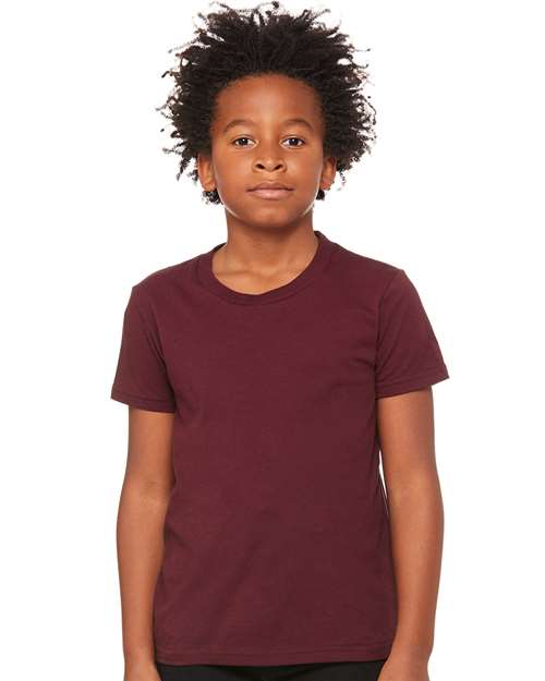 Youth Jersey Tee BELLA + CANVAS Maroon