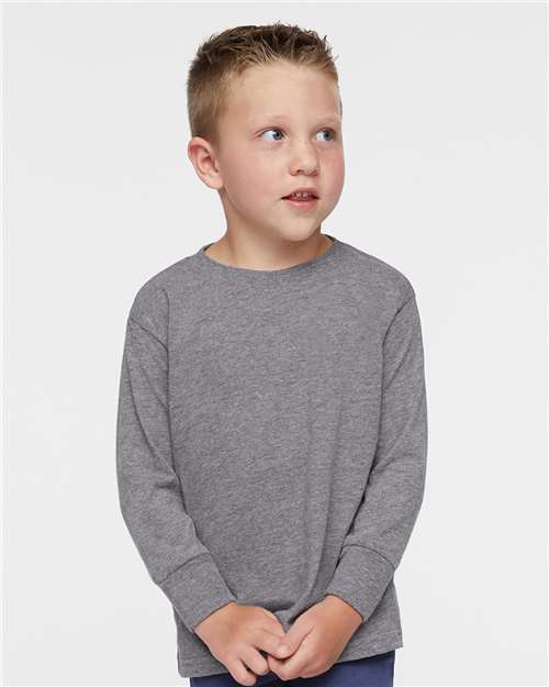 Toddler Fine Jersey Long Sleeve Tee Rabbit Skins Granite Heather