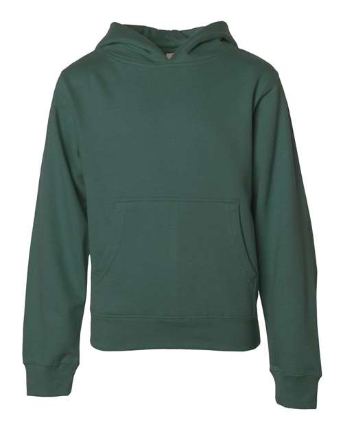 Youth Midweight Hooded Sweatshirt Independent Trading Co. Alpine Green