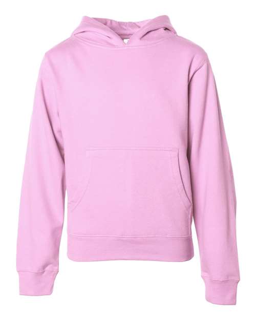 Youth Midweight Hooded Sweatshirt Independent Trading Co. Light Pink
