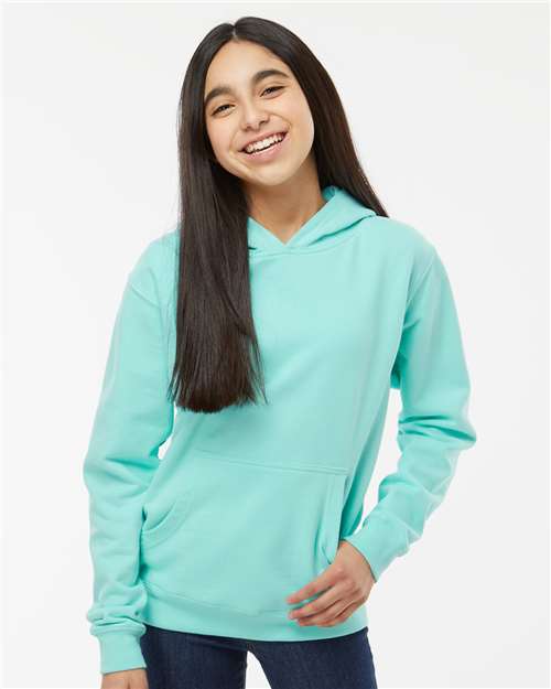 Youth Midweight Hooded Sweatshirt Independent Trading Co. Mint