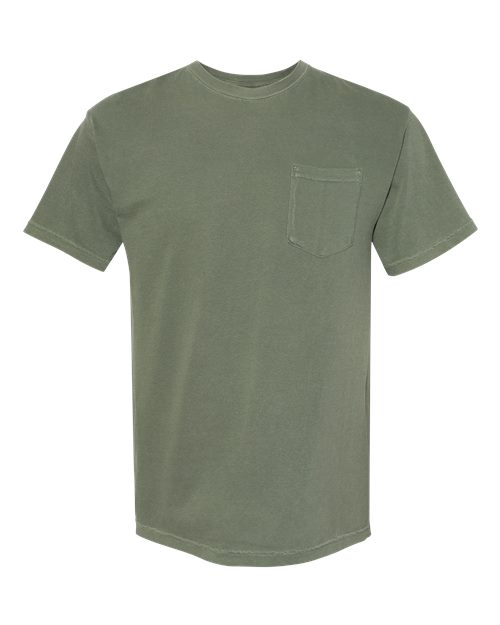 Unisex Garment-Dyed Heavyweight Pocket T-Shirt Comfort Colors Moss