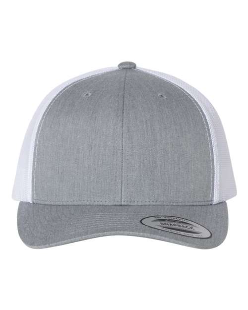 Retro Trucker Cap YP Classics Heather Grey White Adjustable