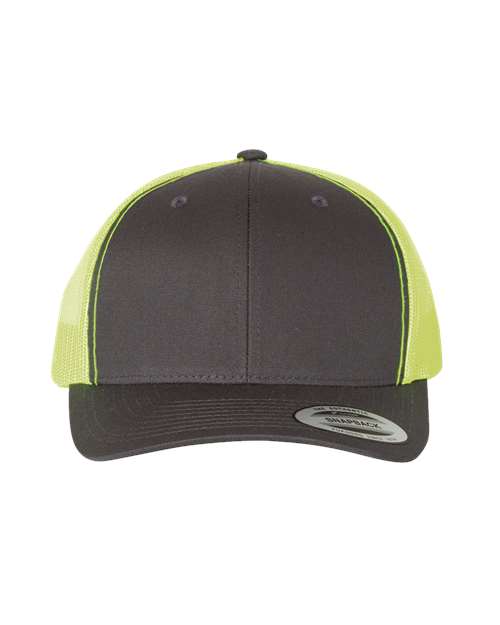 Retro Trucker Cap YP Classics Charcoal Neon Green Adjustable