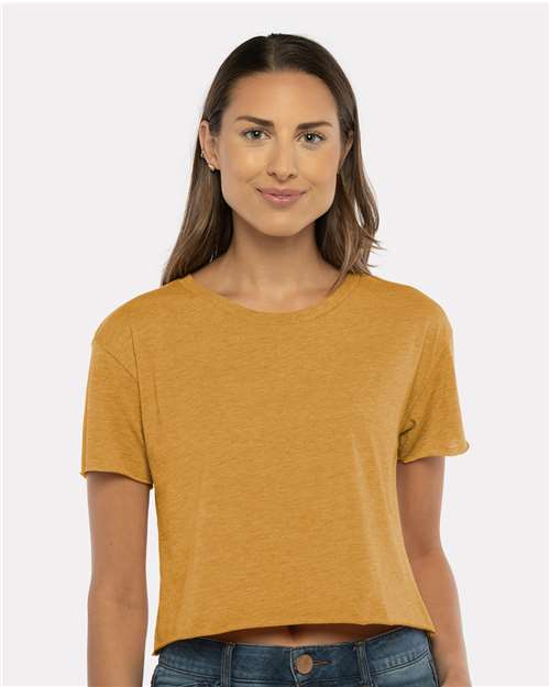 Women's Festival Crop Top Next Level Antique Gold