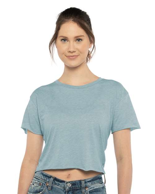 Women's Festival Crop Top Next Level Stonewash Denim