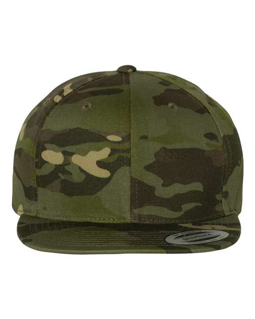 Premium Flat Bill Snapback Cap YP Classics Multicam Tropic Adjustable