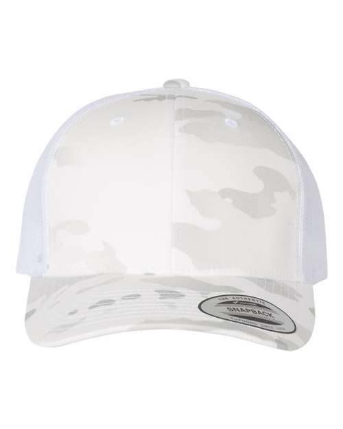 Retro Trucker Cap YP Classics Multicam Alpine White Adjustable