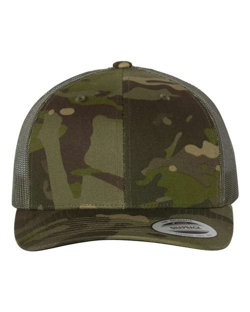 Retro Trucker Cap YP Classics Multicam Tropic Green Adjustable