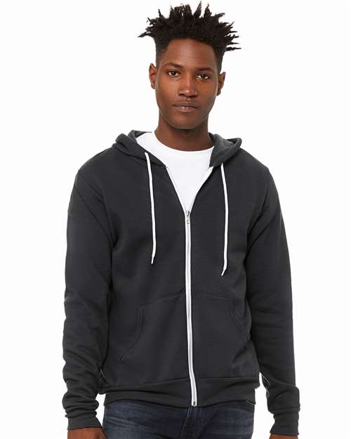 Unisex Sponge Fleece Full-Zip Hoodie Sweatshirt
