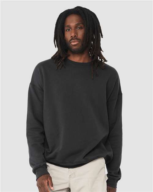 Unisex Sponge Fleece Drop Shoulder Crewneck Sweatshirt BELLA + CANVAS Dark Grey