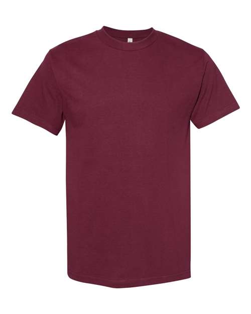 Unisex Heavyweight Cotton Tee American Apparel Burgundy