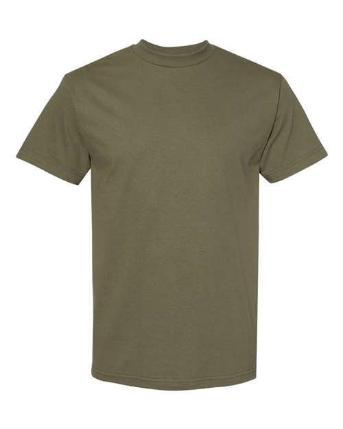 Unisex Heavyweight Cotton Tee American Apparel Military Green