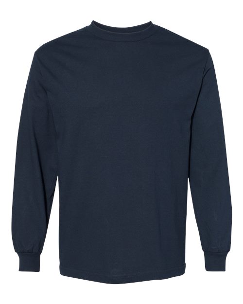 Unisex Heavyweight Cotton Long Sleeve Tee American Apparel True Navy
