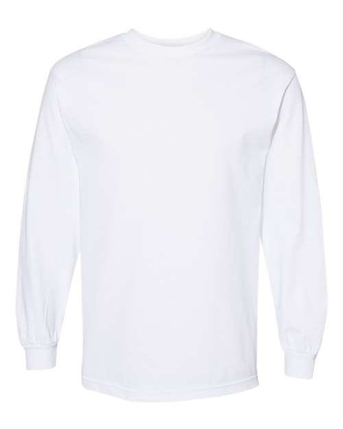 Unisex Heavyweight Cotton Long Sleeve Tee American Apparel White