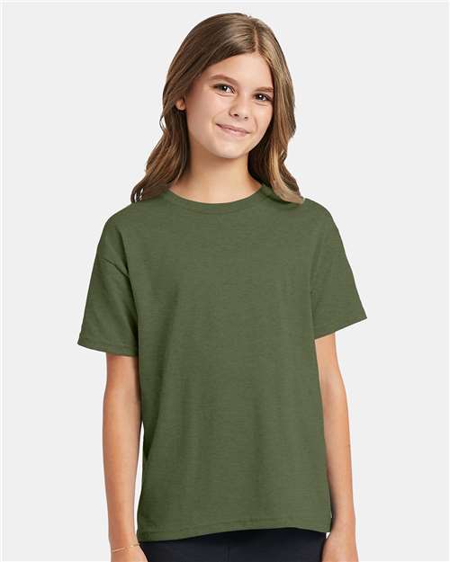 Youth EcoSmart® T-Shirt Hanes Heather Green