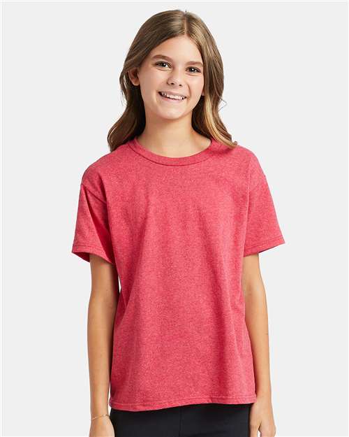 Youth EcoSmart® T-Shirt Hanes Heather Red
