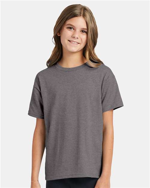 Youth EcoSmart® T-Shirt Hanes Oxford Grey