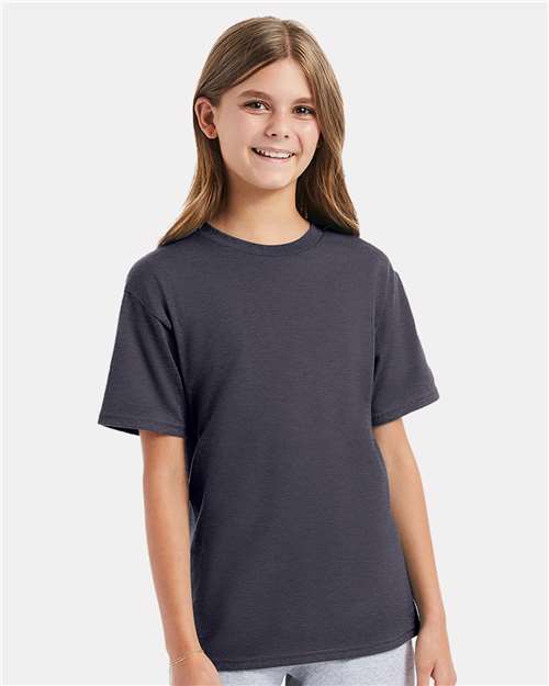 Youth Perfect-T T-Shirt Hanes Charcoal Heather