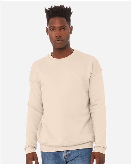 Unisex Sponge Fleece Drop Shoulder Crewneck Sweatshirt BELLA + CANVAS Heather Dust