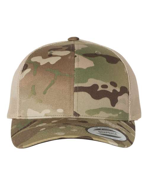 Retro Trucker Cap YP Classics Multicam Green Khaki Adjustable