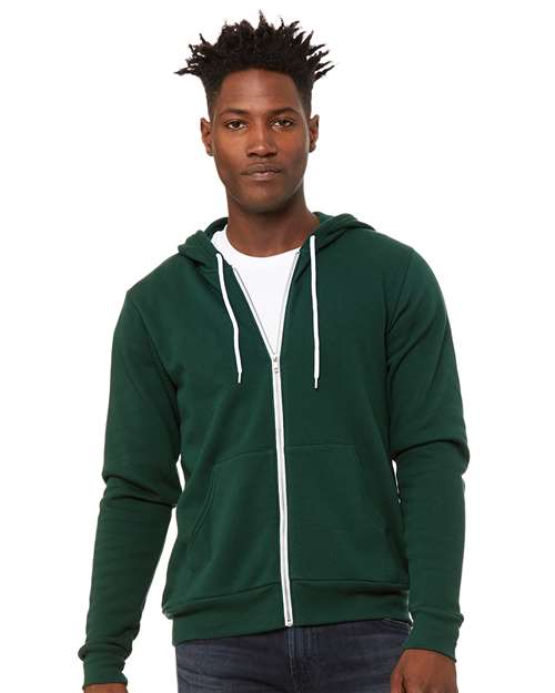 Unisex Sponge Fleece Full-Zip Hoodie Sweatshirt