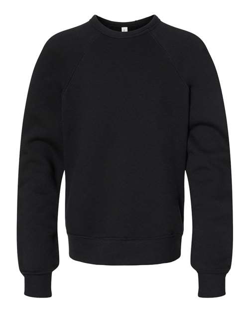 Youth Sponge Fleece Crewneck Sweatshirt BELLA + CANVAS Black
