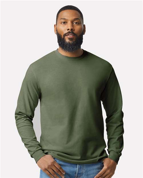 Unisex Heavy Cotton™ Long Sleeve T-Shirt Gildan Military Green