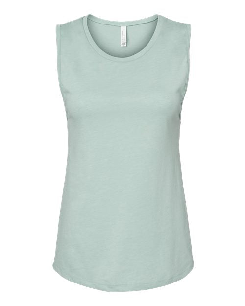 Women's Jersey Muscle Tank BELLA + CANVAS Heather Dusty Blue