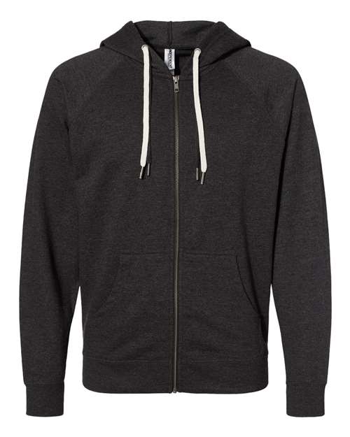 Unisex Icon Lightweight Loopback Terry Full-Zip Hooded Sweatshirt
