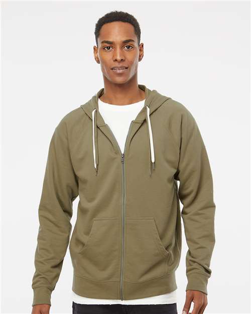 Unisex Icon Lightweight Loopback Terry Full-Zip Hooded Sweatshirt