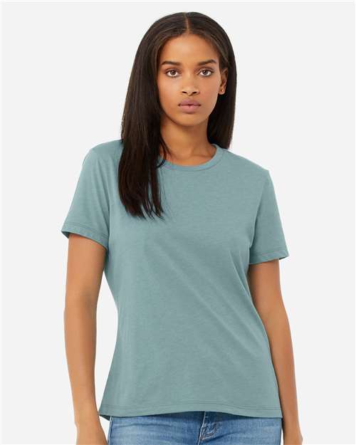 Women’s Relaxed Fit Heather CVC Tee BELLA + CANVAS Heather Blue Lagoon