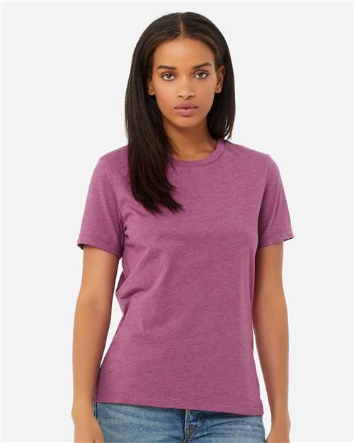 Women’s Relaxed Fit Heather CVC Tee BELLA + CANVAS Heather Magenta