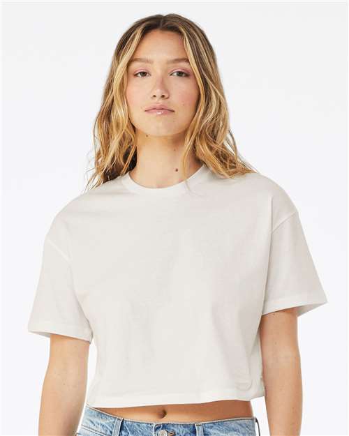 Women's Jersey Crop Tee BELLA + CANVAS Vintage White