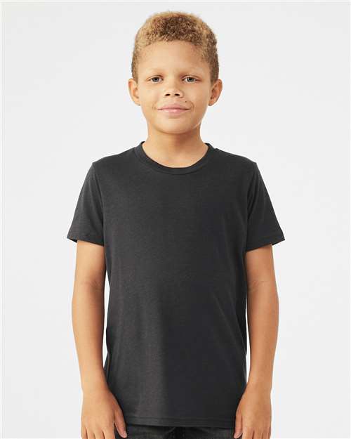 Youth Triblend Tee BELLA + CANVAS Solid Dark Grey Triblend