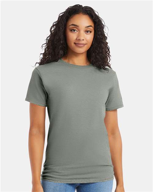 Essential-T T-Shirt Hanes Stonewashed Green