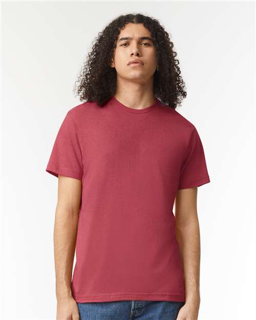 Unisex CVC Tee American Apparel Heather Cardinal