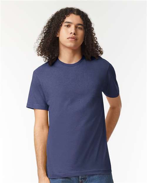 Unisex CVC Tee American Apparel Heather Indigo