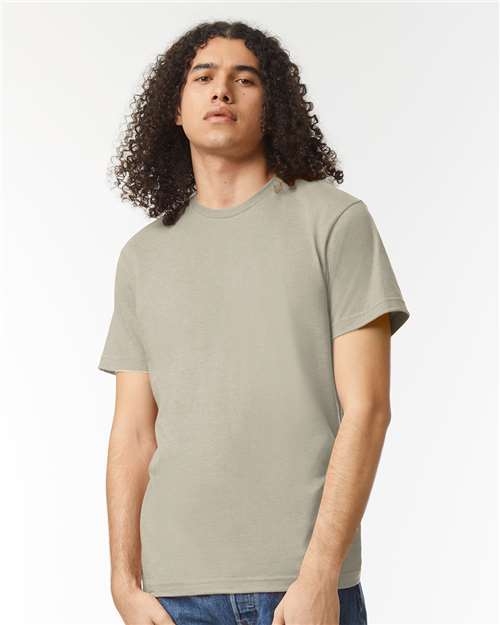 Unisex CVC Tee American Apparel Heather Khaki