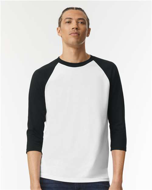 Unisex CVC Three-Quarter Sleeve Tee