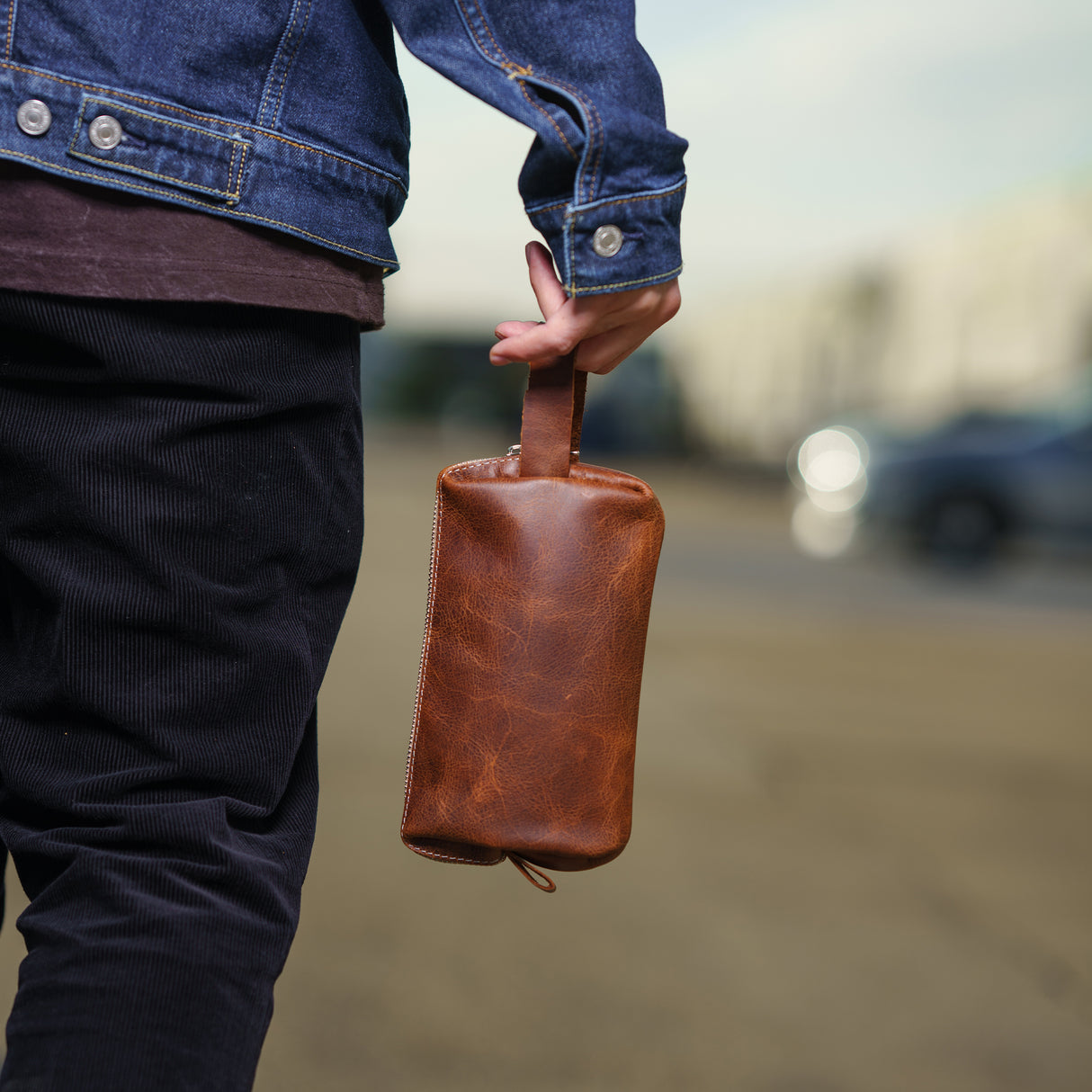 Custom Engraved Leather Dopp Kit V2 for Men Transfer Kingdom