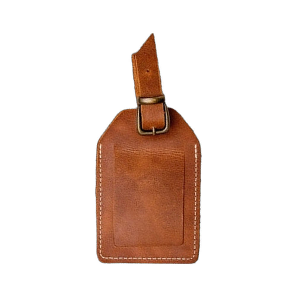 Custom Engraved Leather Luggage Tag