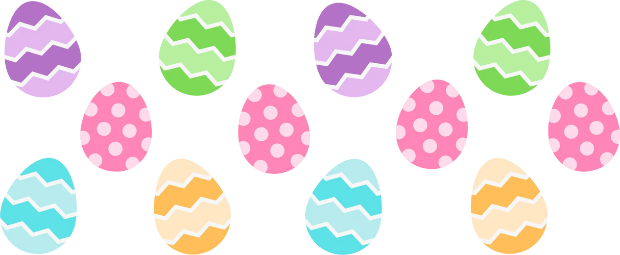 Colorful Patterned Eggs - Easter Cup Wrap UV Sticker Permanent UV DTF Decal