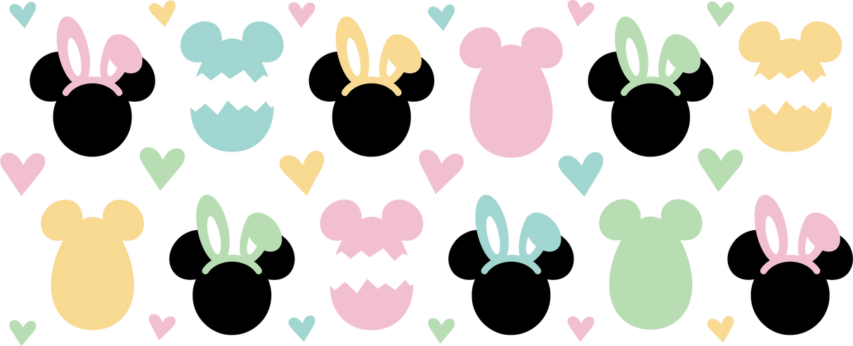 Easter Eggs And Mouse - Easter Cup Wrap UV Sticker Permanent UV DTF Decal