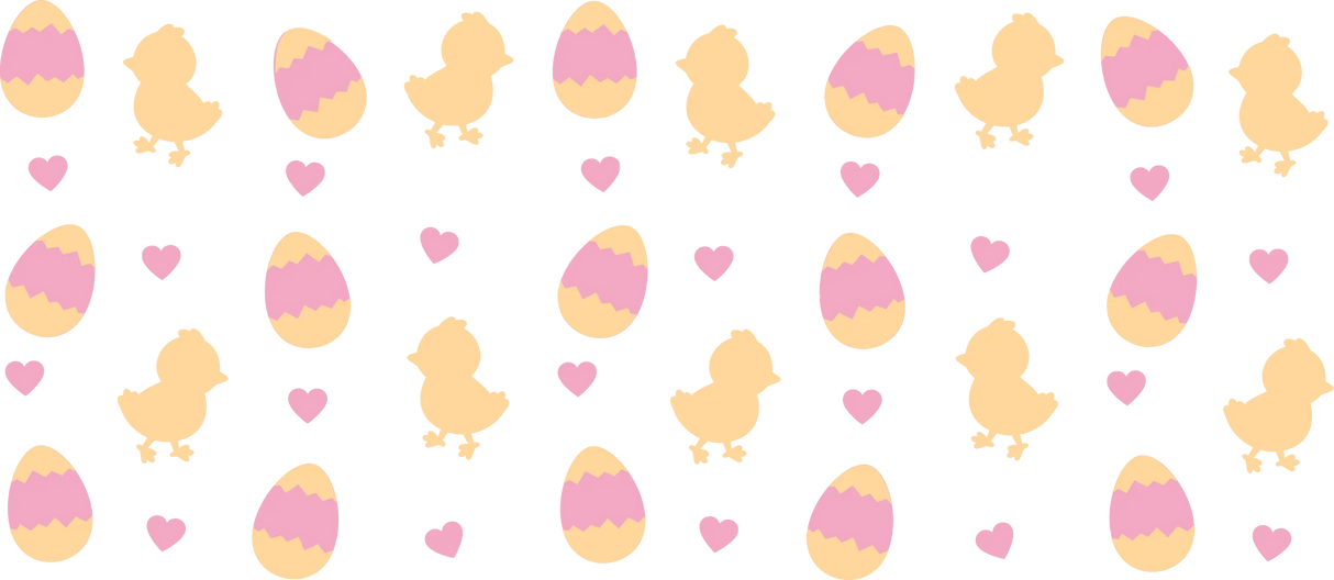 Eggs And Baby Chicks - Easter Cup Wrap UV Sticker Permanent UV DTF Decal