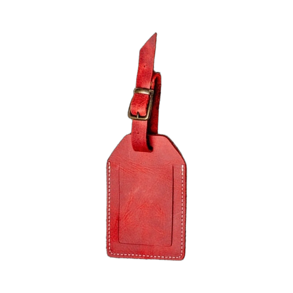 Custom Engraved Leather Luggage Tag